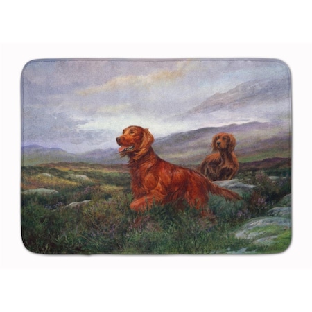 Carolines Treasures Irish Setters by Elizabeth Halstead Machine Washable Memory Foam Mat HEH0081RUG
